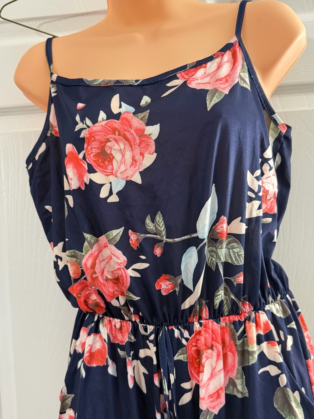 Navy Floral Spaghetti Strap jumpsuit Women's